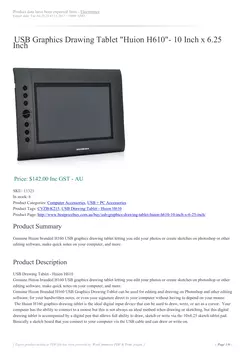 23 Tablette de dessin graphique HUION H610 Pro